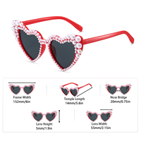 Lunettes de soleil en forme de cœur avec perles pour femmes, lunettes à strass, lunettes de mariée, accessoires uniques pour enterrement de vie de jeune fille, mariage