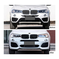 Kit carrosserie Premium M Sport Style Noir brillant PP Pare-chocs avant Diffuseur arrière Adaptation directe pour BMW X4 F26 2014-2018