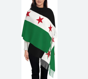 Siria chal bandera mujer invierno bufanda suave cálido manta bufandas flecos Pashmina bufanda - Product Image 1
