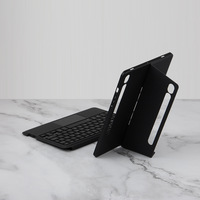 Casing pelindung Keyboard Samsung, braket magnetik Samsung Tab S9 Fe S8 A8 A9 dengan casing Keyboard nirkabel