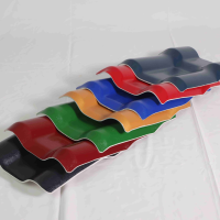 Tuile de toit en résine synthétique ASA UPVC Roman, plaque de toiture en plastique colorée résistante aux intempéries pour la construction de villas aux Philippines