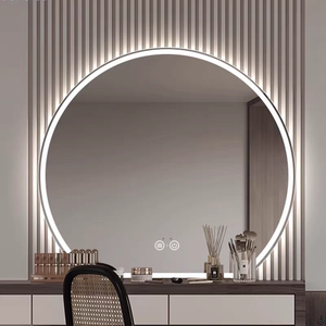 <span class=keywords><strong>Espejo</strong></span> de Baño Ovalado Iluminado <span class=keywords><strong>con</strong></span> Luces LED, <span class=keywords><strong>Espejo</strong></span> de Vanidad Semicircular Montado en la Pared <span class=keywords><strong>para</strong></span> Decoración de Dormitorio y Sala de Estar - Product Image 1