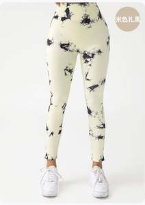 Personalizado barato Tie Dye gradiente Yoga pantalones deporte Leggings mujeres sin costuras de cintura alta <span class=keywords><strong>Push</strong></span> <span class=keywords><strong>up</strong></span> mujer medias Fitness entrenamiento Leggins - Product Image 3