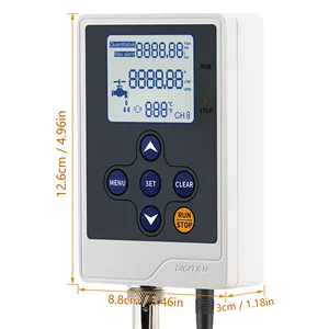 DFC15 LCD Display Flow Quantitative Controller + G1" Water Flow Meter 1-60L/min + G1" Solenoid Valve +DC 12V Power Adapter