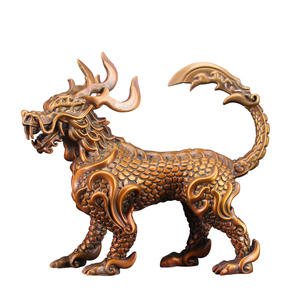 Cuivre pur <span class=keywords><strong>Dragon</strong></span> neuf fils ornement poivre Suanni Yi mille-pattes vipère Taotie Bi Pu Laochi <span class=keywords><strong>baiser</strong></span> Bi maison <span class=keywords><strong>de</strong></span> ville gravure métal - Product Image 1