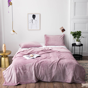 Precio barato <span class=keywords><strong>Ropa</strong></span> De Cama De Franela Y Terciopelo Gold Sable Manta Color sólido Manta de franela gruesa - Product Image 4