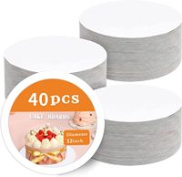 Plateaux ronds ondulés blancs pour gâteaux, 12 pouces, 2 mm d'épaisseur, base anti-graisse pour gâteaux d'anniversaire, de mariage, présentoir à desserts pour pâtisserie