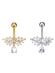 थोक डिजाइनर 18k सोना इलेक्ट्रोप्लेटेड स्टेनलेस स्टील पेट रिंग्स महिलाओं के लिए सेक्सी नाभि - Product Image 6