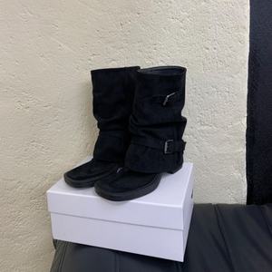 Botas Altas hasta la Rodilla para Mujer, Estilo Británico, con Hebilla Decorativa y Punta Elevada, Versátiles - Product Image 2