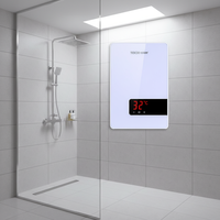 Pemanas Air Listrik Instan Kontrol Sentuh Terlaris dari Pabrik, Tanpa Tangki, Casing Plastik ABS, Layar LED 7kW