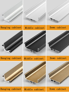 Aluminum C Shape Gola Profile Concealed Kitchen Cabinet <strong>Door</strong> Handle Anodized Black Silver for Hospital and Commercial Projects - Product Image 5