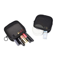 Sac de maquillage en maille Sac cosmétique en maille Pochette de toilette de voyage avec fermeture à glissière Mini sac de toilette de voyage cosmétique de maquillage portable