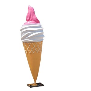 Escultura Decorativa de Helado de Simulación, Grande, para Exteriores, Decoración de Postres, Macaron, Donut, Cono, Tienda de Bebidas Frías, Artesanía de Resina y Madera - Product Image 5