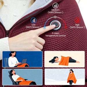 Couverture chauffante <span class=keywords><strong>sans</strong></span> <span class=keywords><strong>fil</strong></span>, châle <span class=keywords><strong>chauffant</strong></span> électrique, 3 niveaux de chauffage, batterie externe rechargeable, comme cadeaux d'hiver pour les femmes et les mamans - Product Image 3