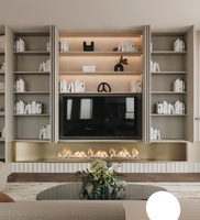 Mueble de TV LED de Madera, Centro de Entretenimiento Flotante de Pared, Ecológico y Duradero, para Sala de Estar, con Puerta Corredera