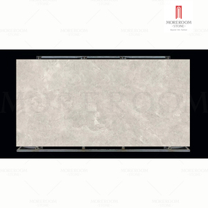 3200x1600mm Luxe Meilleur 3mm carreaux de porcelaine Grandes dalles de pierre frittée grise pour sols