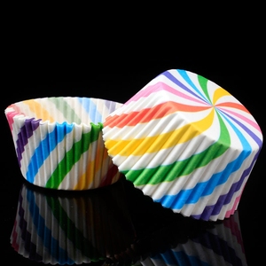 100 Unidades/Juego de Moldes de Papel <span class=keywords><strong>para</strong></span> Cupcakes de Colores Arcoíris, Bandejas <span class=keywords><strong>para</strong></span> Hornear Muffins, Cajas <span class=keywords><strong>para</strong></span> Pasteles, Herramientas de Decoración - Product Image 2