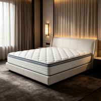 Matelas hybride matelassé avec surmatelas, matelas à ressorts ensachés indépendants pour la maison, la chambre, l'hôtel, commande en gros