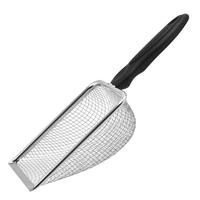 Pelle à litière pour chat en acier inoxydable avec manche en bois, outil spécial pour le nettoyage du sable à bentonite