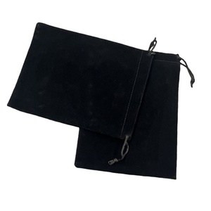 Bolsa de Regalo de Terciopelo Negro con Cordón y Logotipo Personalizado, Precio Directo de Fábrica - Product Image 1