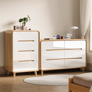 Solid Wood Chest Of <b>Drawers</b> Four Or Six <b>Drawer</b> Standing Storage Cabinet Scandinavian Design For Bedroom Living Room - Product Image 2