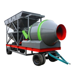 Mobile All-in-One-Beton mischa nlage: Kombination von Beton mischmasch inen, 2-fach Aggregat für die Beton herstellung - Product Image 2