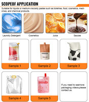 Machine de remplissage et de scellage de sachets à bec verseur 180ml 250ml 280ml pour liquides, gelées, jus d'orange et sauces