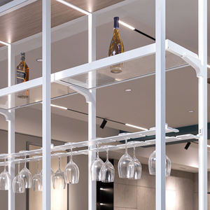 Estante de Pared para Botellas de Vino ZYTH, Exhibidores de Botellas de Vino con Soporte para Copas para Restaurante y Hotel - Product Image 3