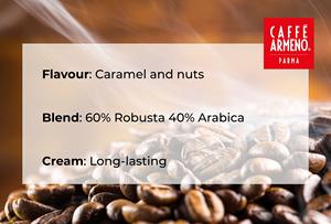 Armeno Caffe Srl 50 piezas Calidad italiana Robusta & Arabica Espresso Bar Mezcla Cápsulas de aluminio Café molido - Product Image 5