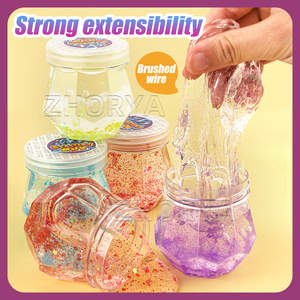 Zhorya – Lot de 12 Slimes Scintillants en Cristal, Pâte Transparente Extensible Non Toxique, Jouet Éducatif Sensoriel Anti-Stress à Faire Soi-Même pour Enfants - Product Image 3
