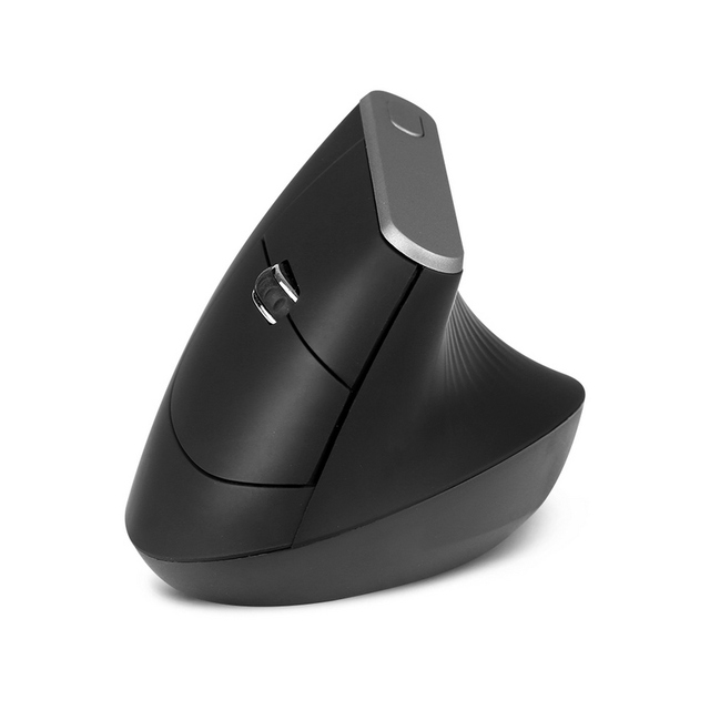 2.4G Wireless Optical Mouse Vertical Mouse 6 Keys Ergonomic Mice with 3-gear Adjustable Movement Speed for PC Laptop Black