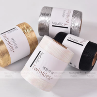 200g 1mm fil d'or enveloppé de noyau bricolage fil de sac tissé à la main