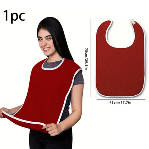 Baberos para adultos, hombres, mujeres, comer paño para ancianos, personas mayores y discapacitados, ajustable, súper suave, 100%, babero de tela para ancianos, delantal para adultos - Product Image 1