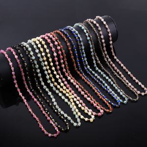 Collar Gargantilla de Alta Calidad para Mujer con Cuentas de Hematita Dorada y Piedra Natural de Gema en Cubo Facetado de 4 mm, Diseño Nuevo Resistente al Agua JNK9406 - Product Image 2