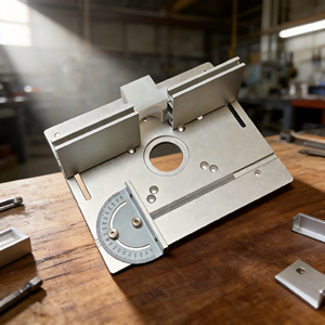 X8 Machine à fraiser le bois électrique 2-en-1 avec grande plaque en aluminium, fonction de coupe de chants, plaque inversée, mini scie de table et guide de panneau - Product Image 3
