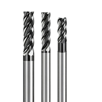 Fraise dynamique efficace AK en carbure de tungstène, 4 cannelures, angle de hélice 35°, D1-D20mm, 55HRC, pour usinage CNC de l'acier, OEM Climb