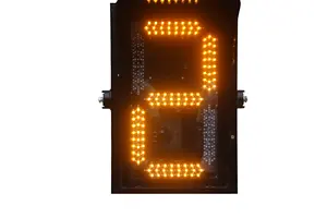 Led Flare Warning Barricade Flash Light 300mm Traffic Pedestrian Light With Countdown Timer