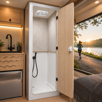Ensemble complet d'armoires de salle de bain en aluminium alvéolé pour conversion de fourgon, aménagement intérieur personnalisé, léger, ignifuge, douche pour camping-car