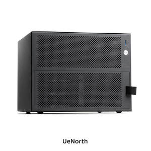 Boîtier <span class=keywords><strong>NAS</strong></span> MicroATX UE-S6 Full Tower, prend en charge les cartes mères ITX, serveur de stockage de bureau <span class=keywords><strong>DIY</strong></span>, boîtier en acrylique - Product Image 1