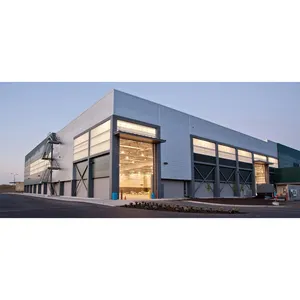 Hangar Gable Frame Steel Structure Warehouse/workshop/office Building With Glass Curtain