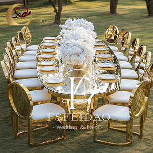 Juego de Comedor Moderno con 8 Sillas, Patas de Acero Inoxidable, Vidrio Blanco, Forma Ovalada, Muebles para el Hogar - Product Image 3