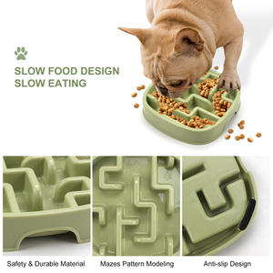 Plat carré <span class=keywords><strong>pour</strong></span> animaux de compagnie à alimentation lente Construction en silicone Conception <span class=keywords><strong>anti</strong></span>-vomi Base sans pointe <span class=keywords><strong>pour</strong></span> manger rapidement Chiens Chats <span class=keywords><strong>Bol</strong></span> <span class=keywords><strong>pour</strong></span> animaux de compagnie - Product Image 3