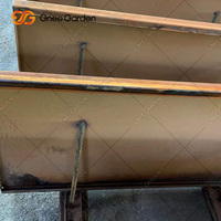 Fabricant chinois Gnee Garden, certifié ISO9001, bac à plantes carré en acier corten décoratif de grande taille pour aménagement paysager commercial