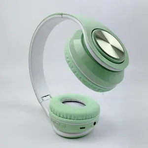B39 Kostenlose Probe 2021 Neue OEM Macaroon Blue Pink LED Licht kreis BT Audifonos Headset über Ohr Drahtlose Kopfhörer für Beats