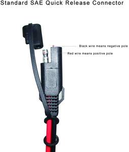 Adaptateur de prise allume-cigare mâle 12V 24V SAE à déconnexion rapide, câble d'extension de charge, chargeur de batterie - Product Image 4
