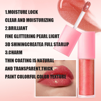 Gloss à lèvres hydratant végétalien repulpant, anti-transfert, liquide crémeux, rouge à lèvres nude scintillant rose brillant