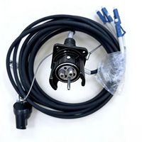 Cable de Conexión YZC (socket) - SC Monomodo de 4 Núcleos con Conector LC, Cable de Campo con TPU Trenzado Reforzado de 6.0mm, 5 Metros