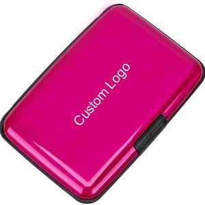 Wholesale Men's Women's Aluminum <b>Metal</b> Colored Card Pocket Case Waterproof Business ID Credit Cards <b>Wallet</b> Holder - Product Image 3