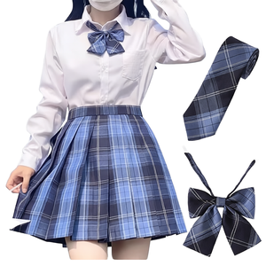 Conjunto de 2 Piezas de Camisa de Uniforme Escolar de Manga Corta para Niñas Blancas Uniforme Formal de Estilo Elegante, 100% Poliéster, Fácil de Planchar - Product Image 1