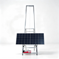 Monte-charge électrique/hydraulique pour panneaux solaires courbés, 6m-23m, en acier galvanisé, avec 13 roues anti-déraillement pour une sécurité accrue